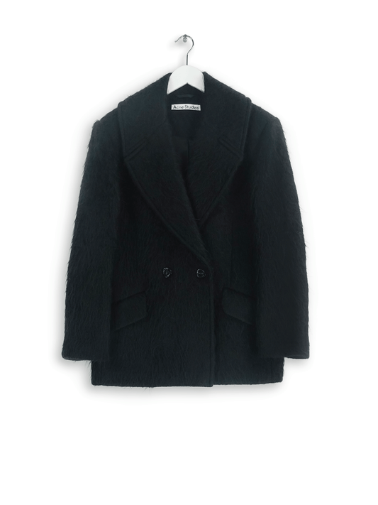 JACKET HAIRY WOOL BLACK