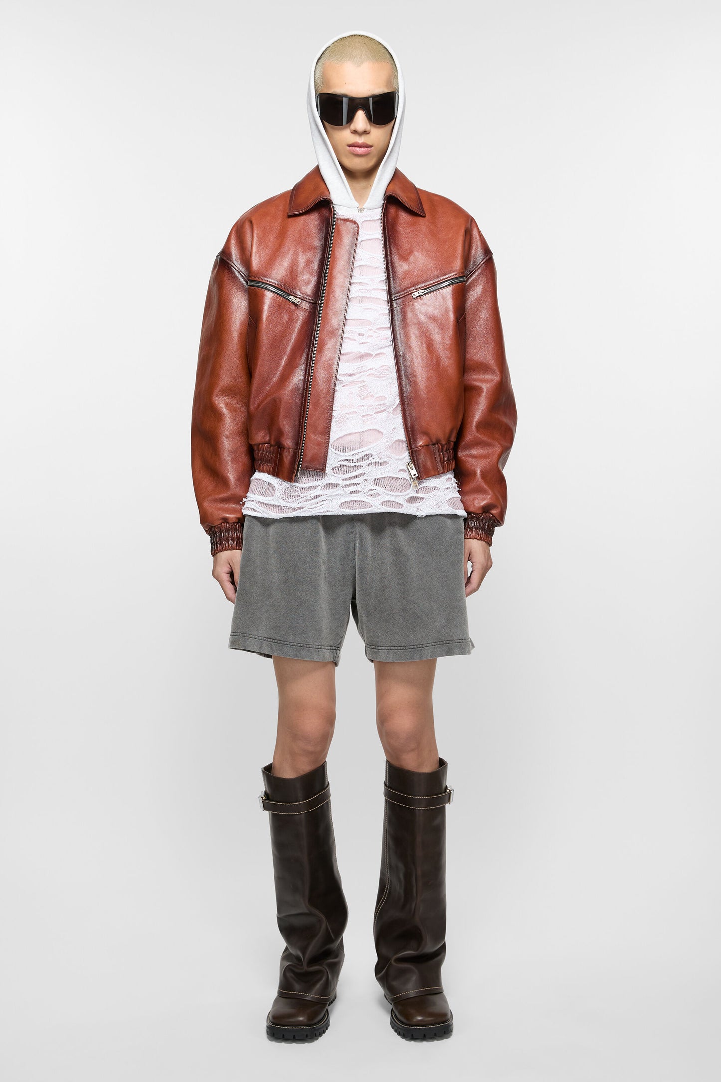 FLEECE SHORT FADED BLACK