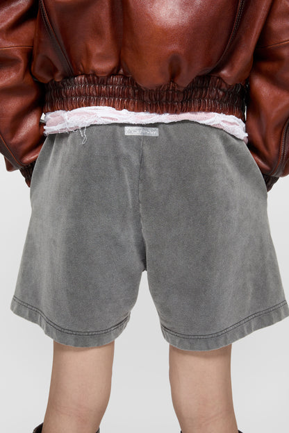 FLEECE SHORT FADED BLACK