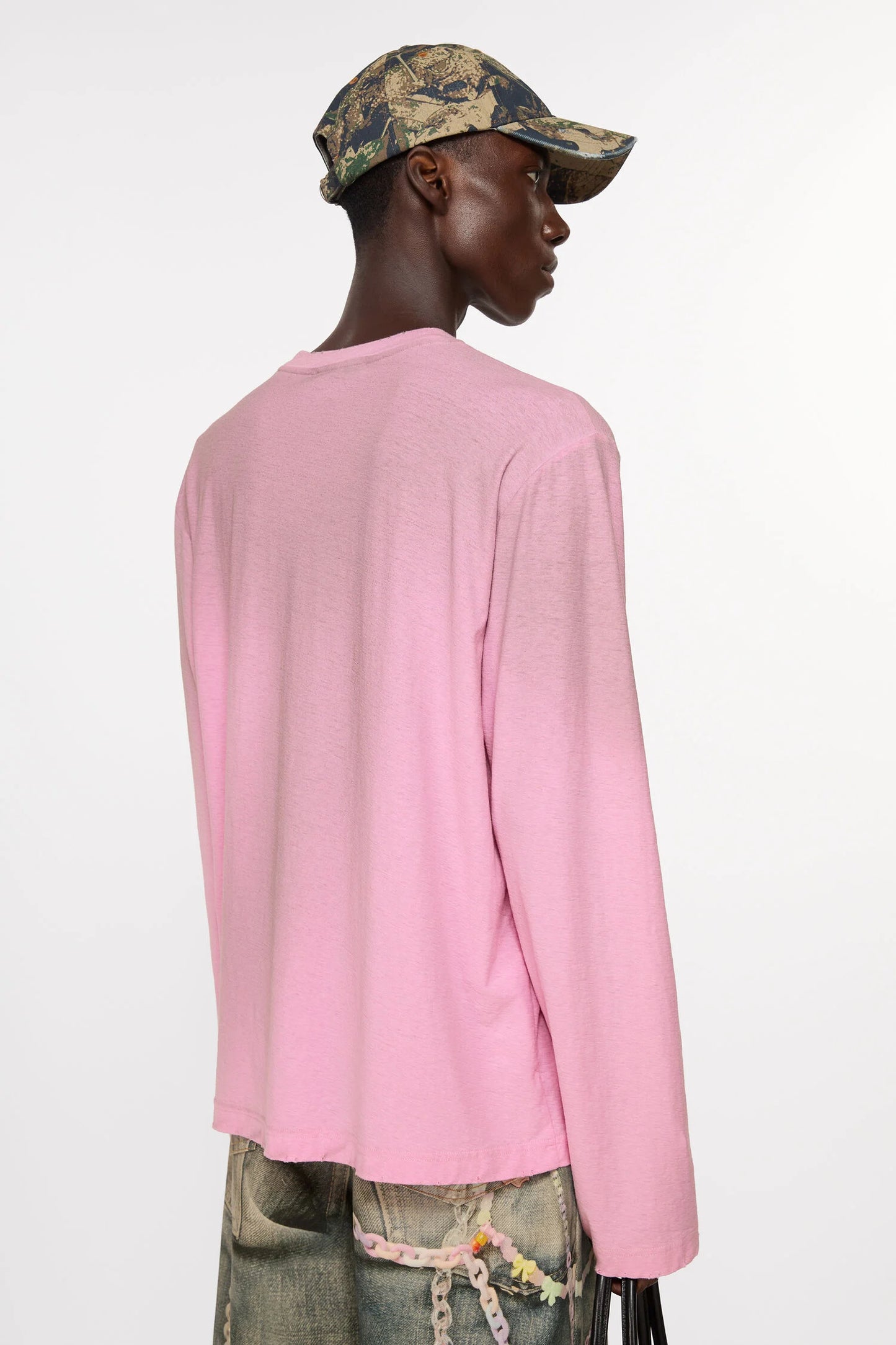 LONG SLEEVE T-SHIRT COTTON CANDY PINK