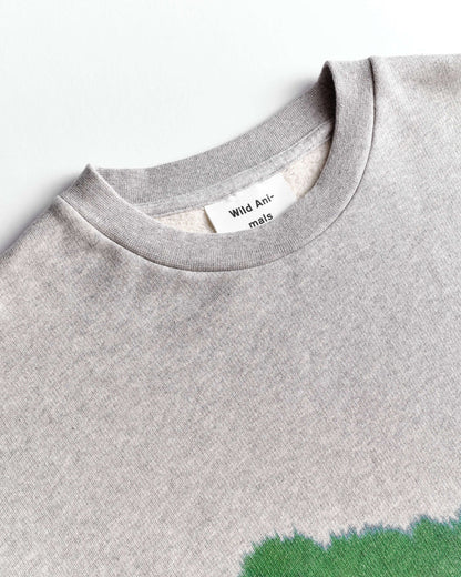 CROCODILE, LOGO SWEATER GREY