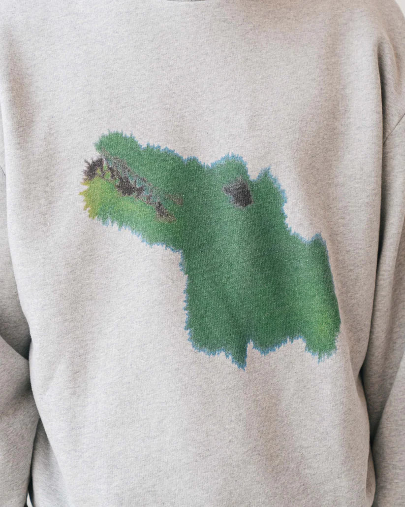 CROCODILE, LOGO SWEATER GREY