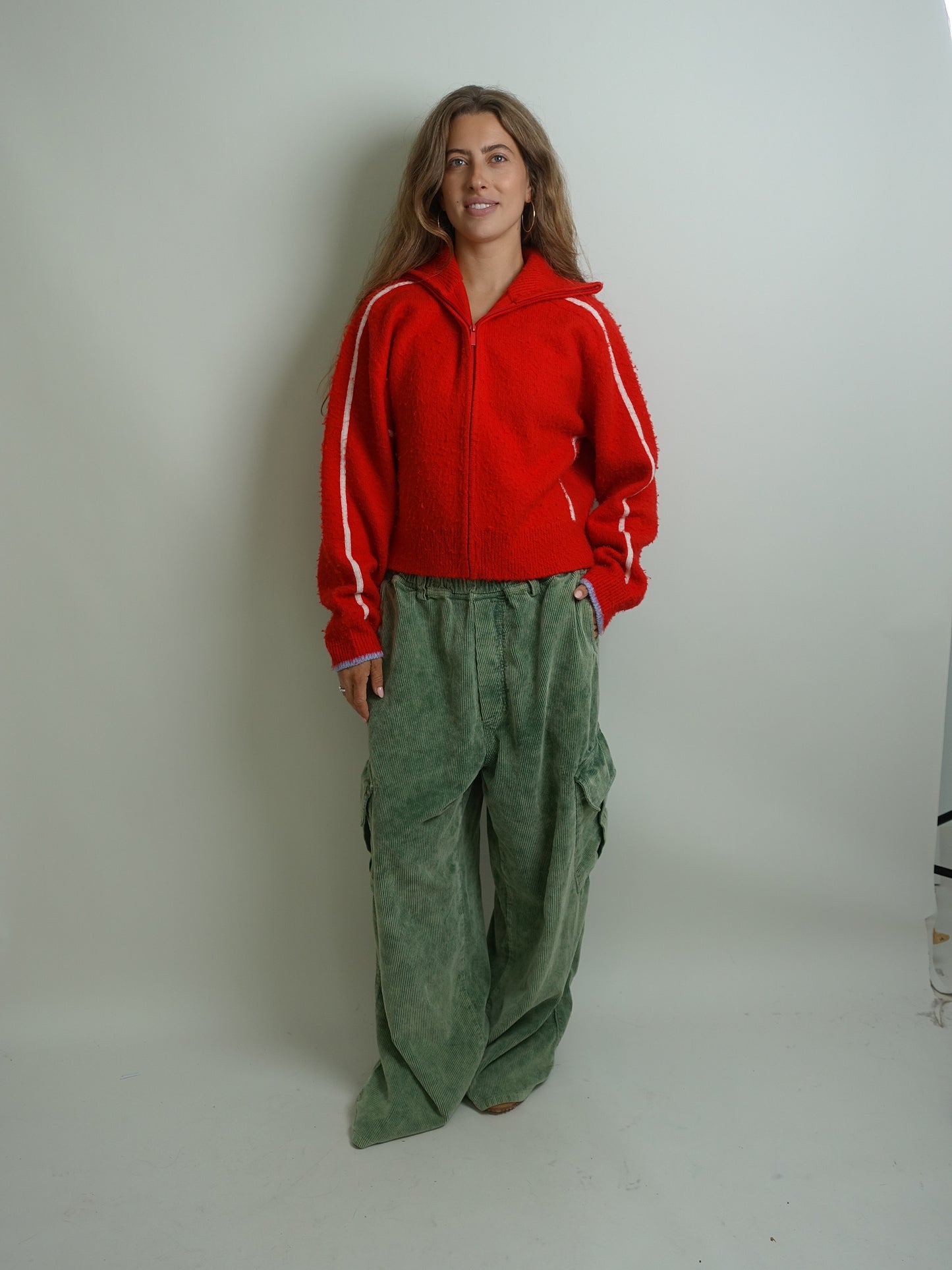 ROMEO BAGGY PANTS WASHED CORDUROY EUCALYPTUS