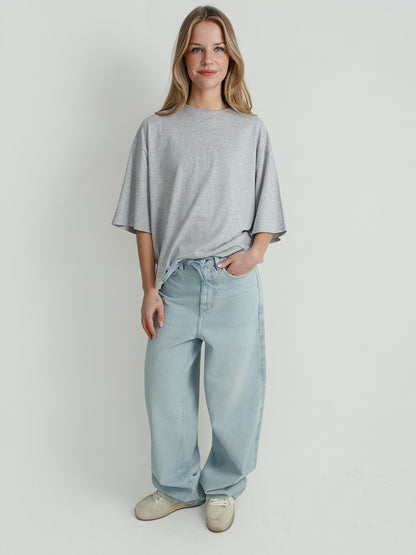 OSIS BOXY T-SHIRT GREY MELANGE