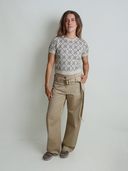 TROUSERS PALE BEIGE