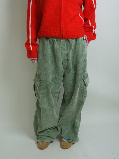 ROMEO BAGGY PANTS WASHED CORDUROY EUCALYPTUS