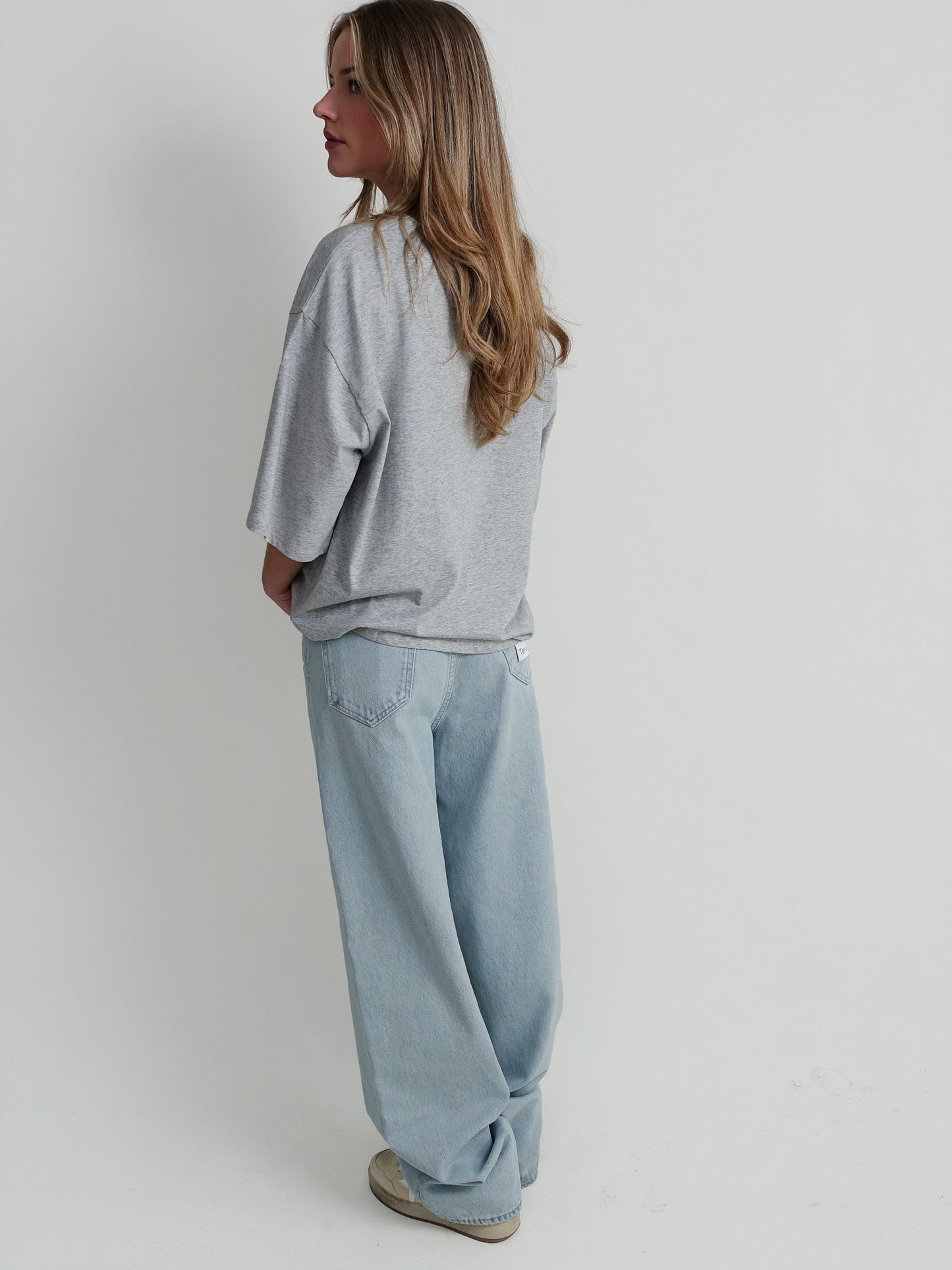 OSIS BOXY T-SHIRT GREY MELANGE