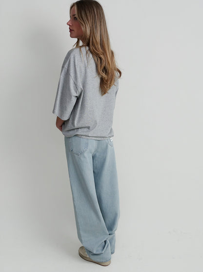 OSIS BOXY T-SHIRT GREY MELANGE