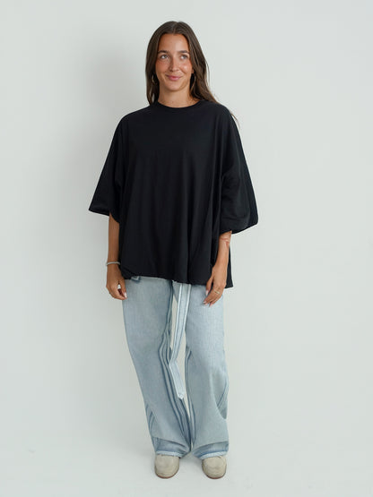 ENIKO IRREGULAR T-SHIRT BLACK