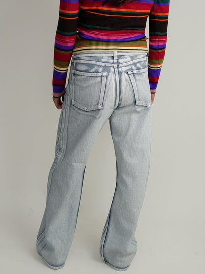 PAGE BLUE SHADOWTROUSER  BLUE/WHITE