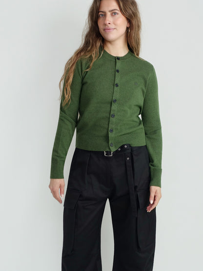 KENY YAK KNITTED SWEATER BOTTLE GREEN