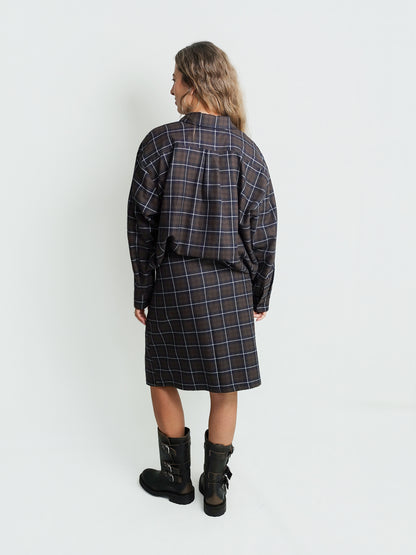 FRANKIE CROP BROWN CHECK