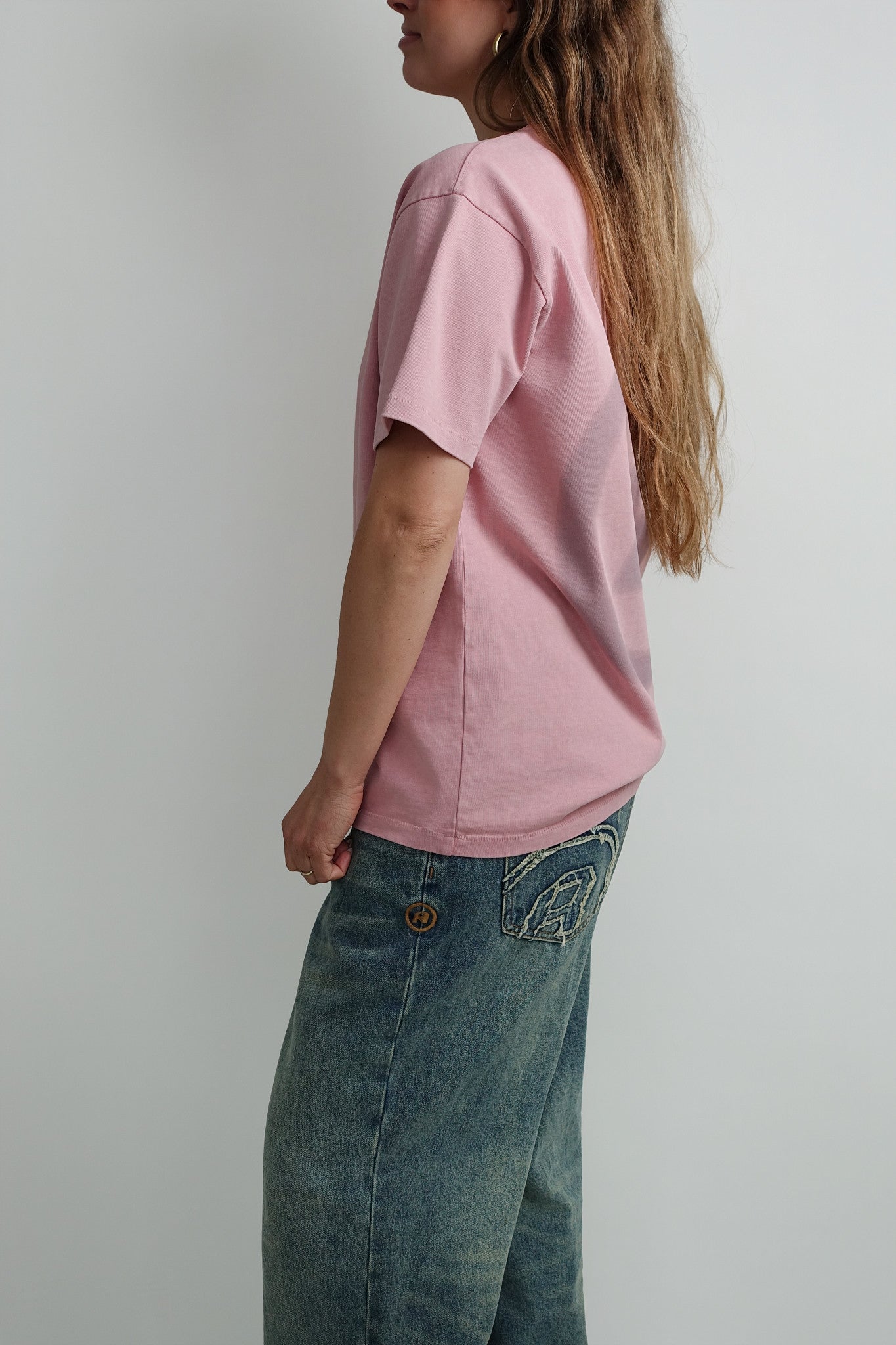FADED A LOGO T-SHIRT WASHED ROSE