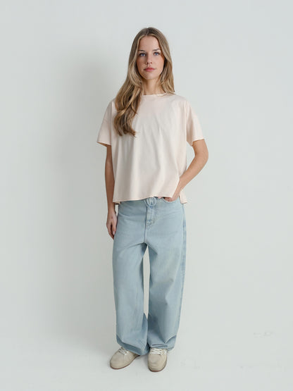 BASILUZZO LDS T-SHIRT CREAM ROSE