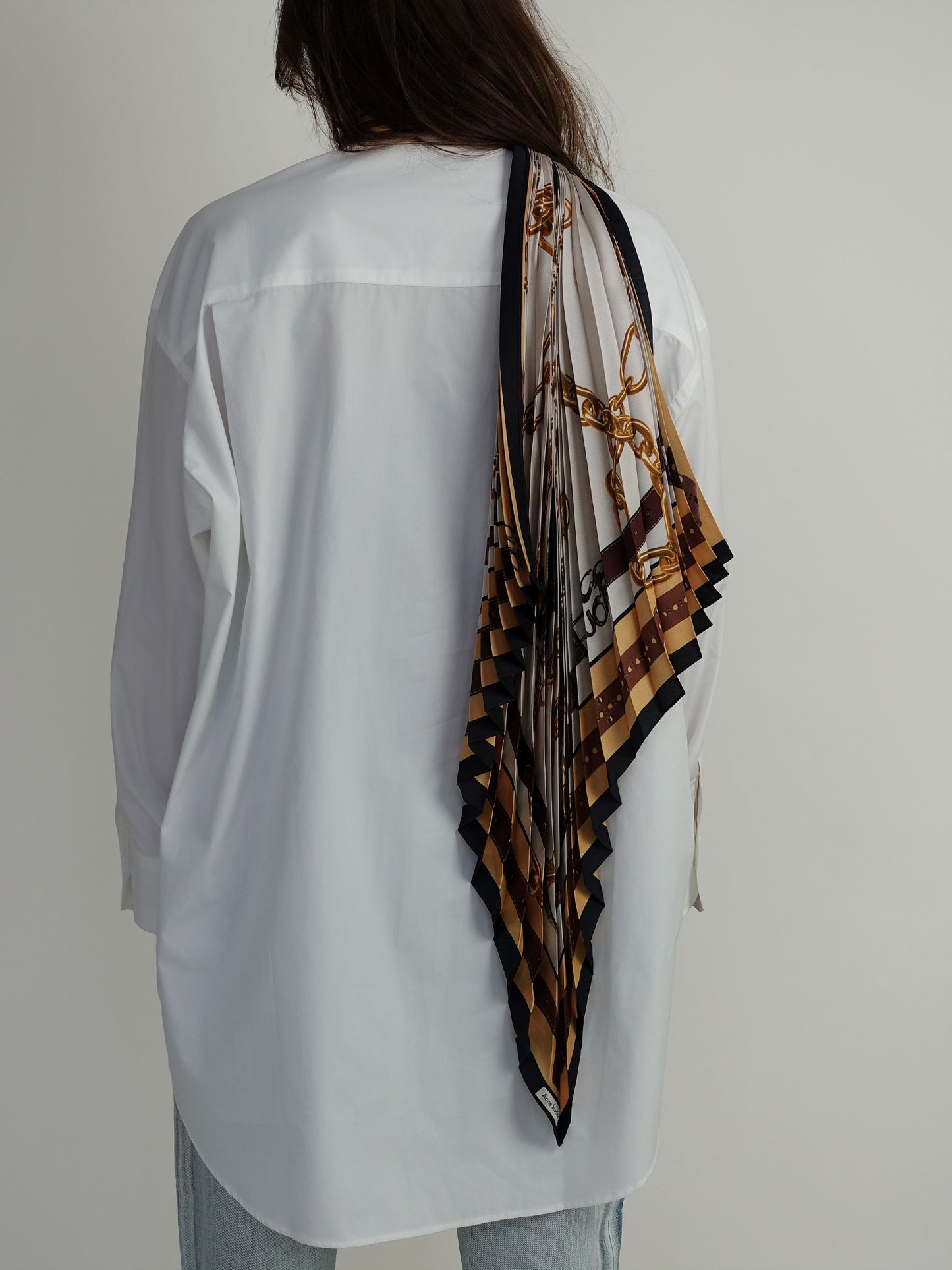 DASCA SUPER POPLIN DRESS WHITE/GOLD