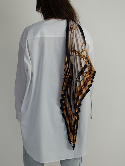 DASCA SUPER POPLIN DRESS WHITE/GOLD