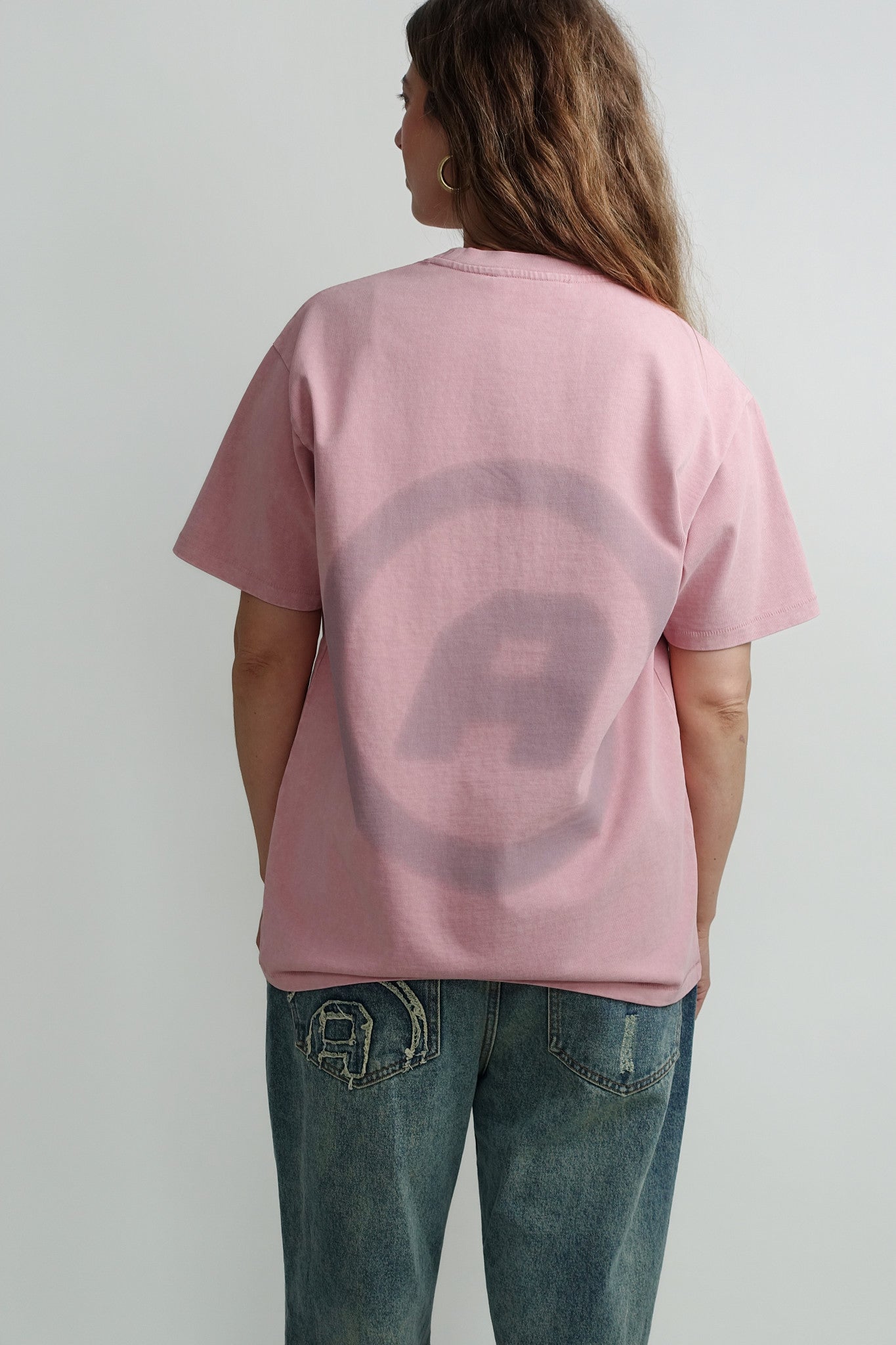 FADED A LOGO T-SHIRT WASHED ROSE
