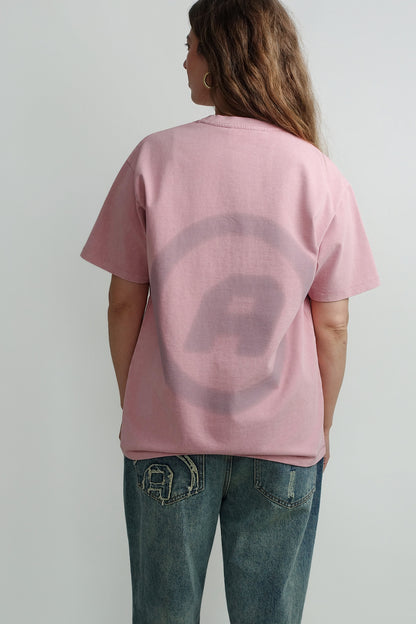 FADED A LOGO T-SHIRT WASHED ROSE