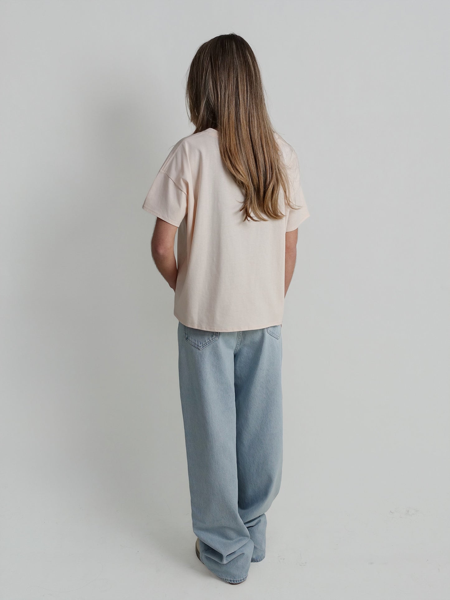 BASILUZZO LDS T-SHIRT CREAM ROSE