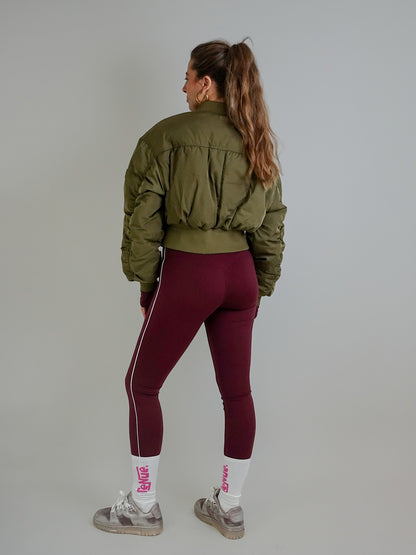 LEAH BOMBER OLIVE GREEN