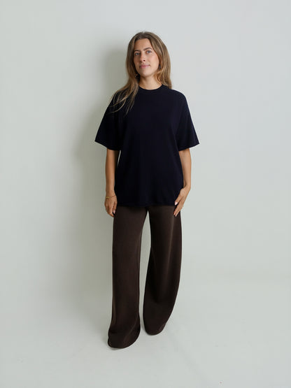 TSHIRT WOOL CASHMERE NAVY