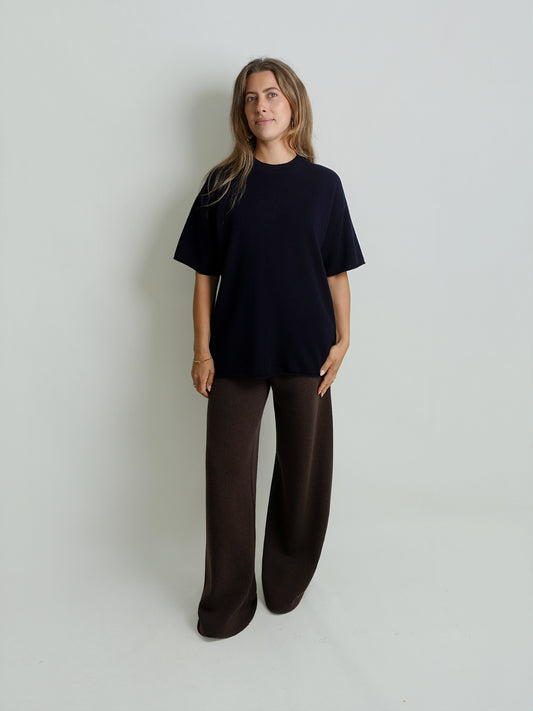 TSHIRT WOOL CASHMERE NAVY