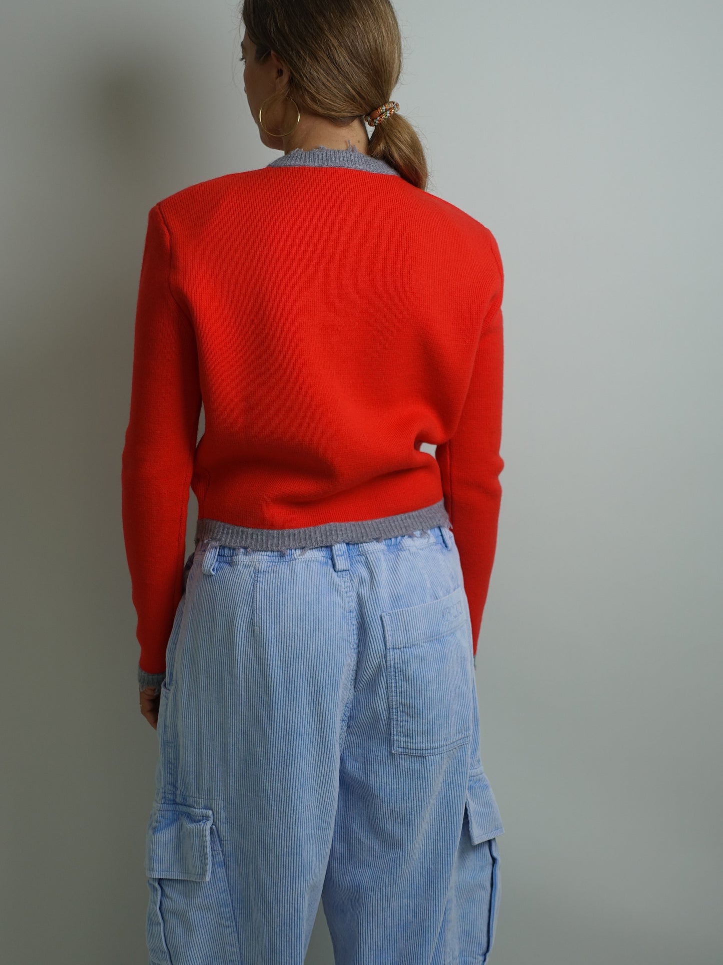 CELESTE CARDIGAN POPPY RED
