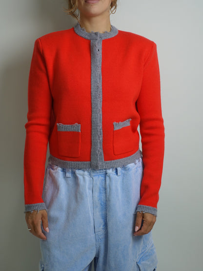 CELESTE CARDIGAN POPPY RED