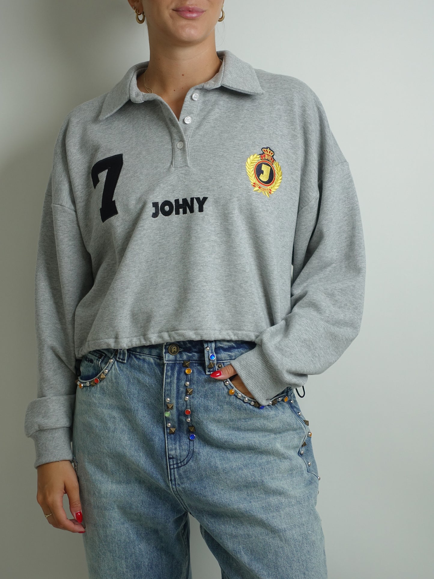 MELLIE LS CROP GREY
