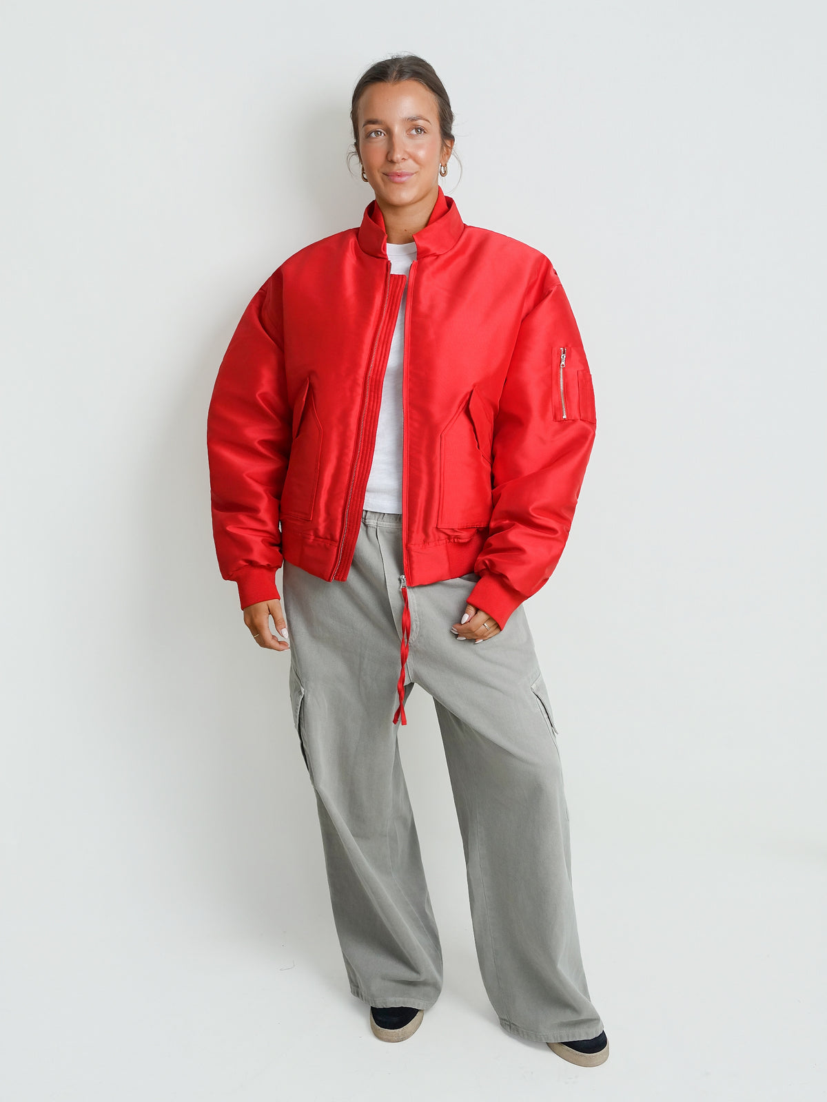 JAX BOMBER SHINY POPPY RED