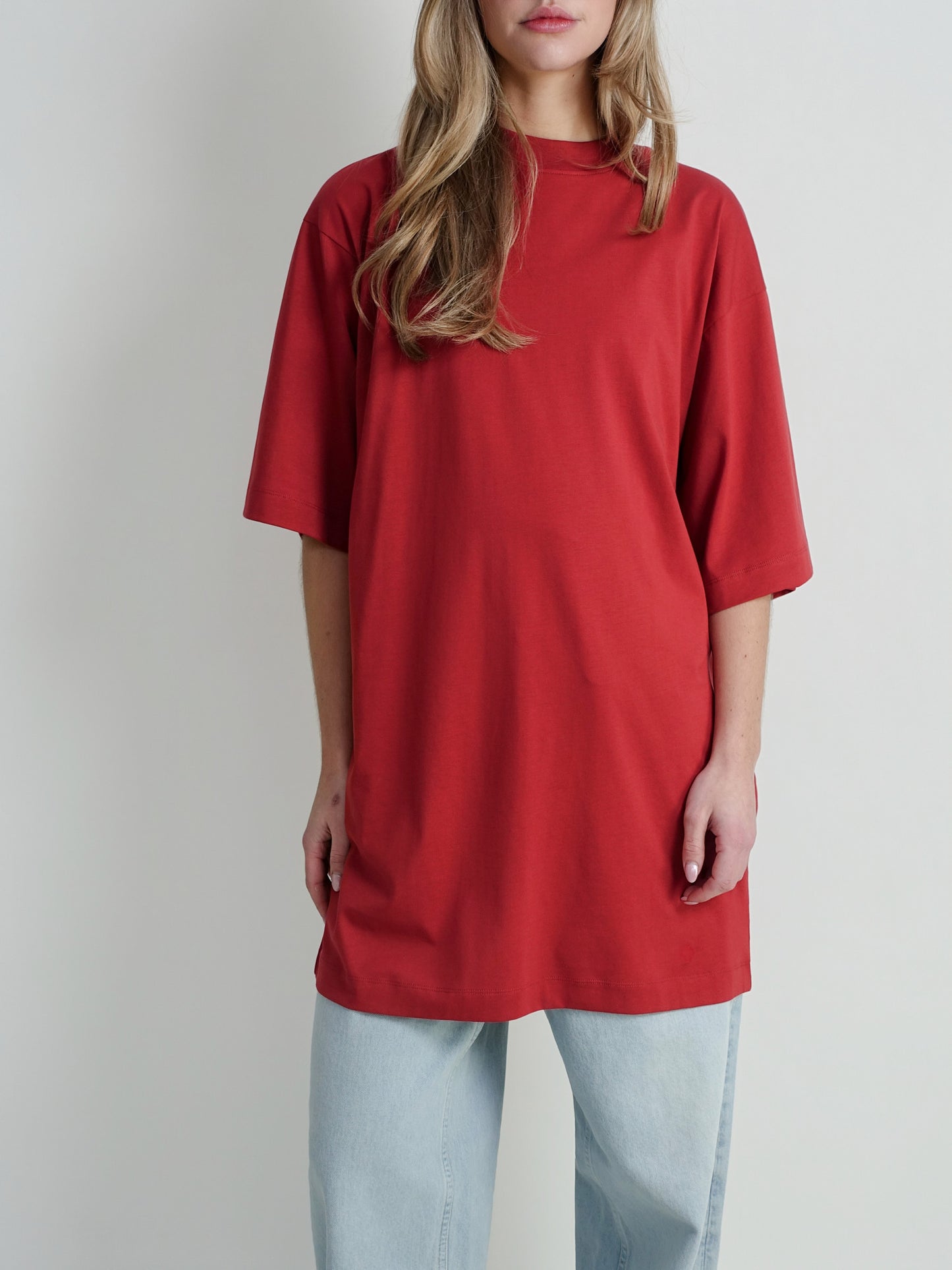 AYAZ LDS T-SHIRT DRESS RED