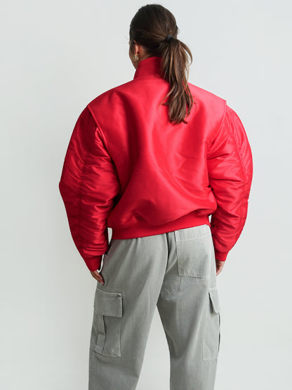 JAX BOMBER SHINY POPPY RED