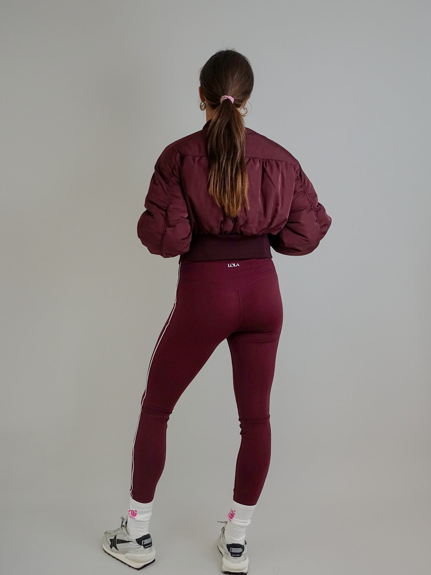 LEAH BOMBER CHERRY RED