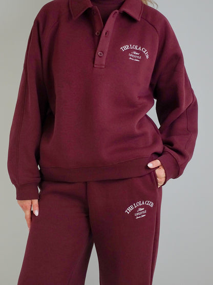 POLO SWEATER CHERRY RED
