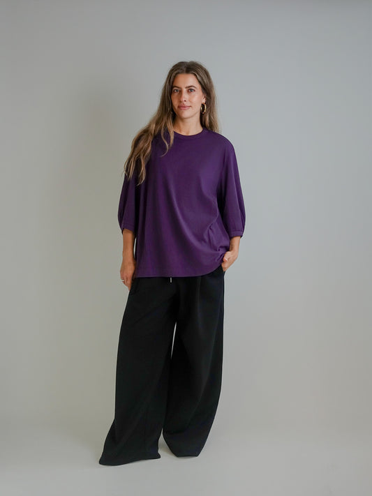 HERISSA T-SHIRT DARK PURPLE