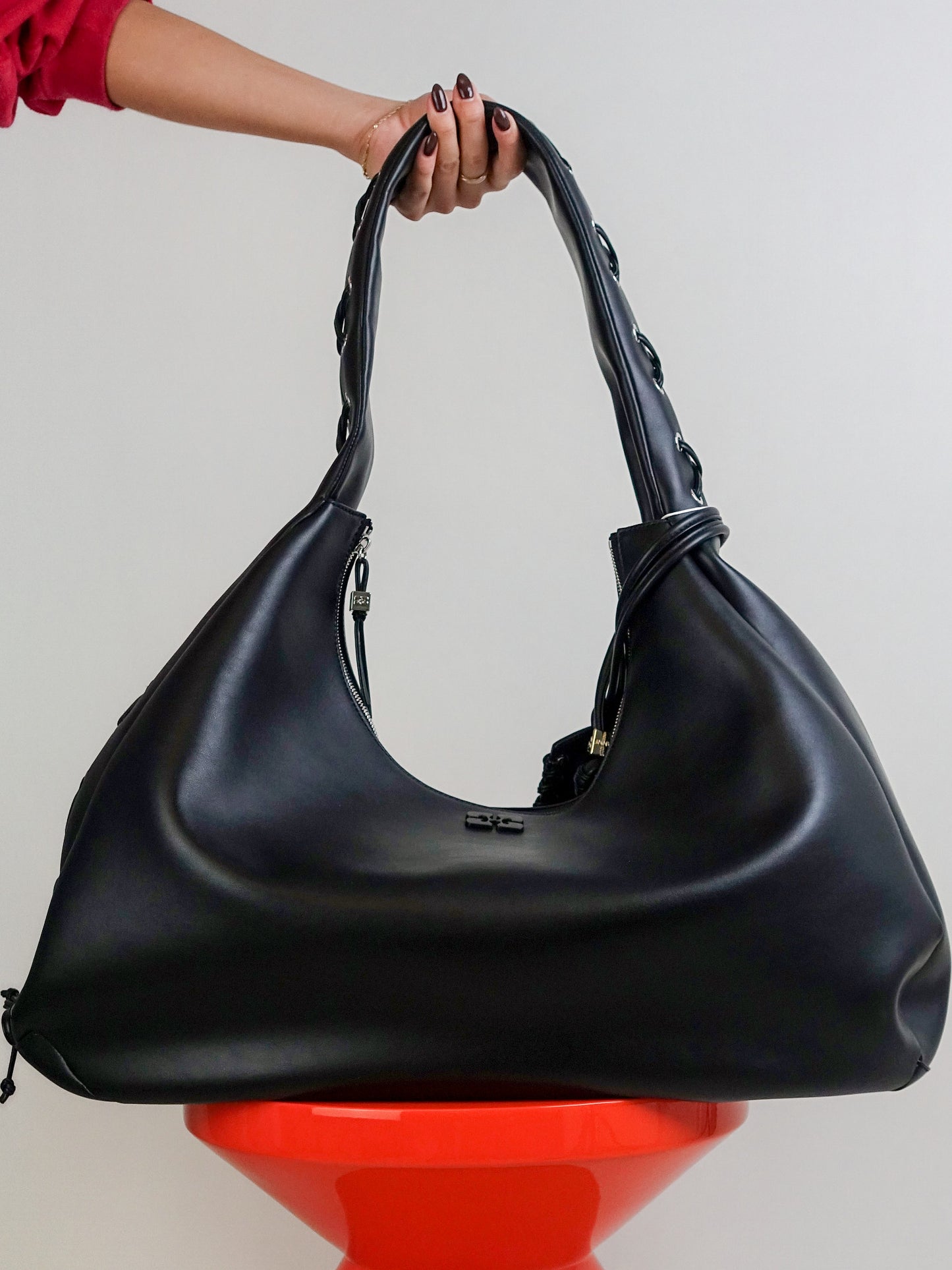 GANNI BOU BAG HOBO XXL BLACK