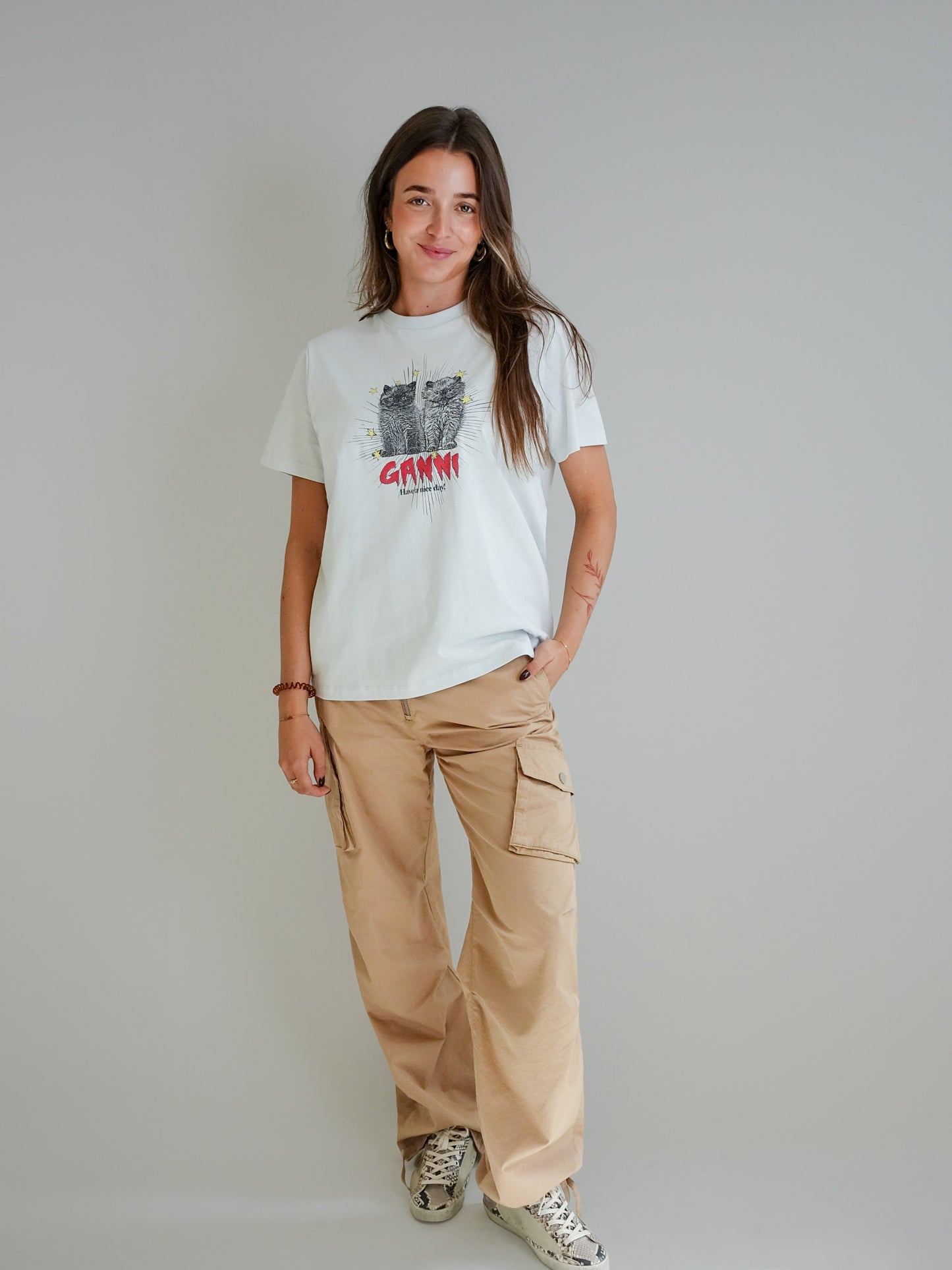 WASHED COTTON TWILL PANTS CARTOUCHE