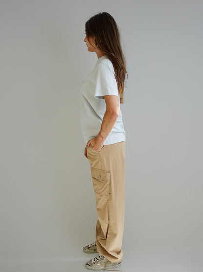 WASHED COTTON TWILL PANTS CARTOUCHE
