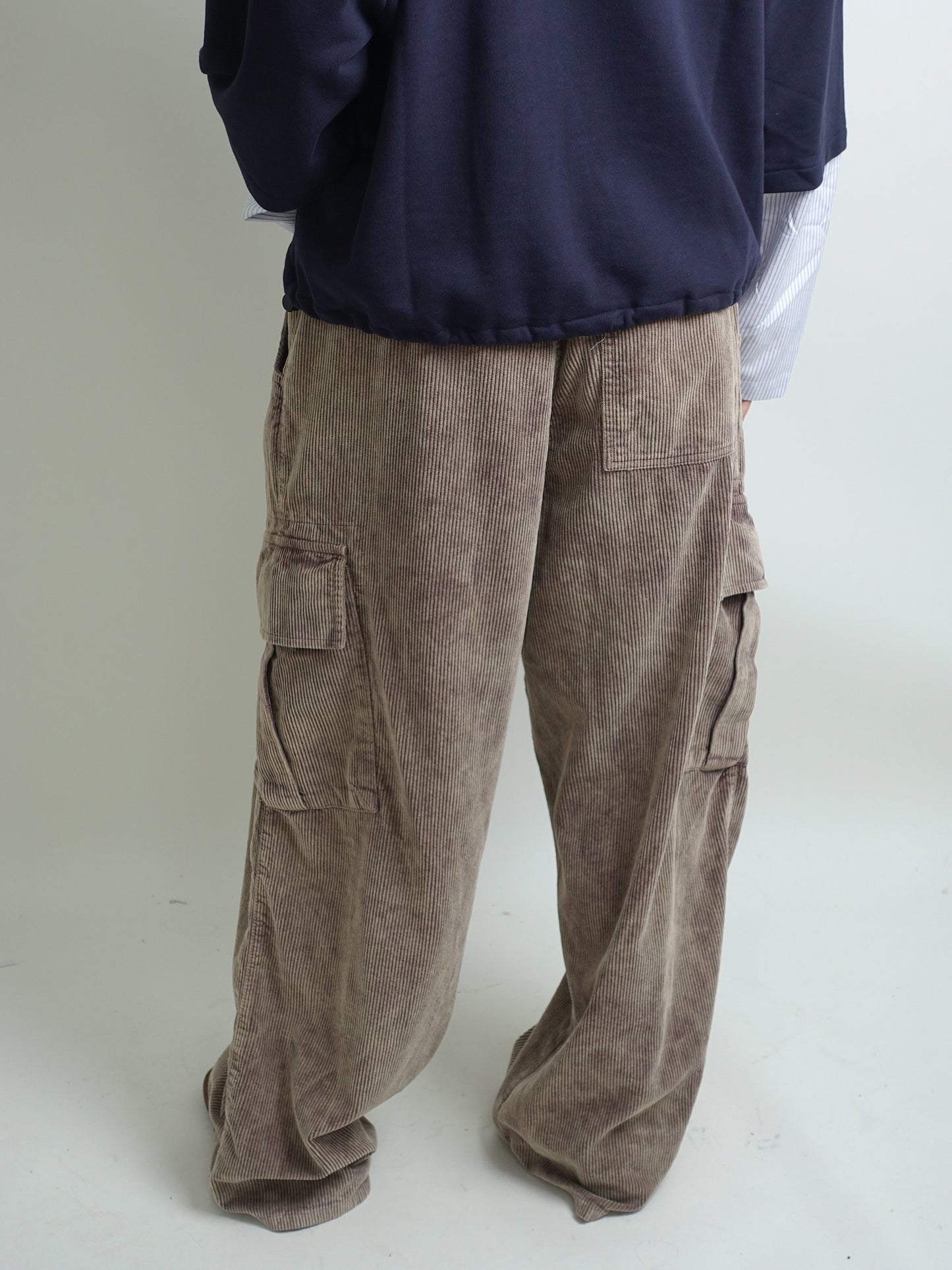 ROMEO BAGGY PANTS WASHED CORDUROY BROWNIE