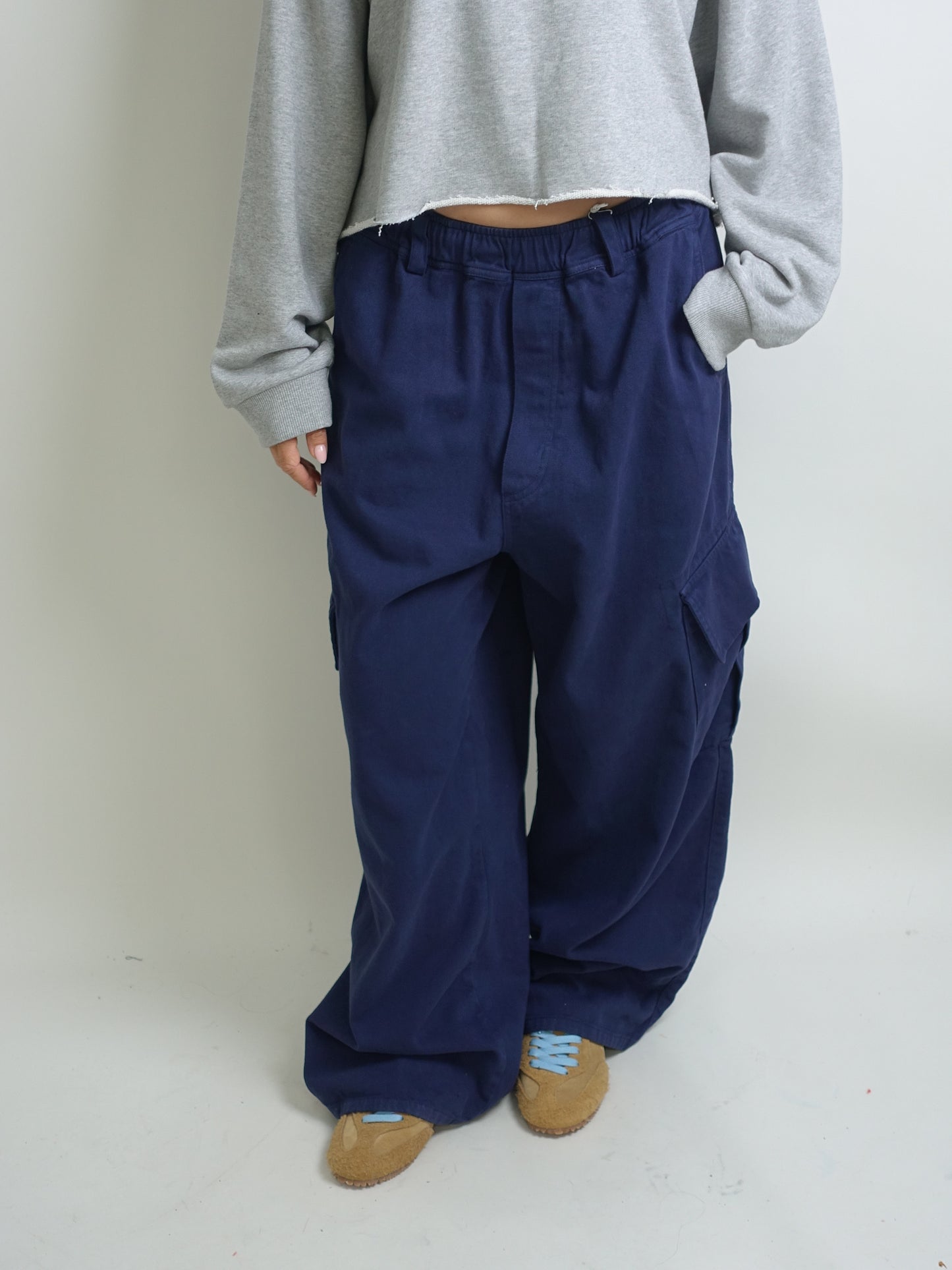 ROMEO BAGGY PANTS TWILL NAVY BLUE