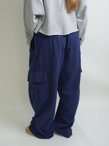 ROMEO BAGGY PANTS TWILL NAVY BLUE
