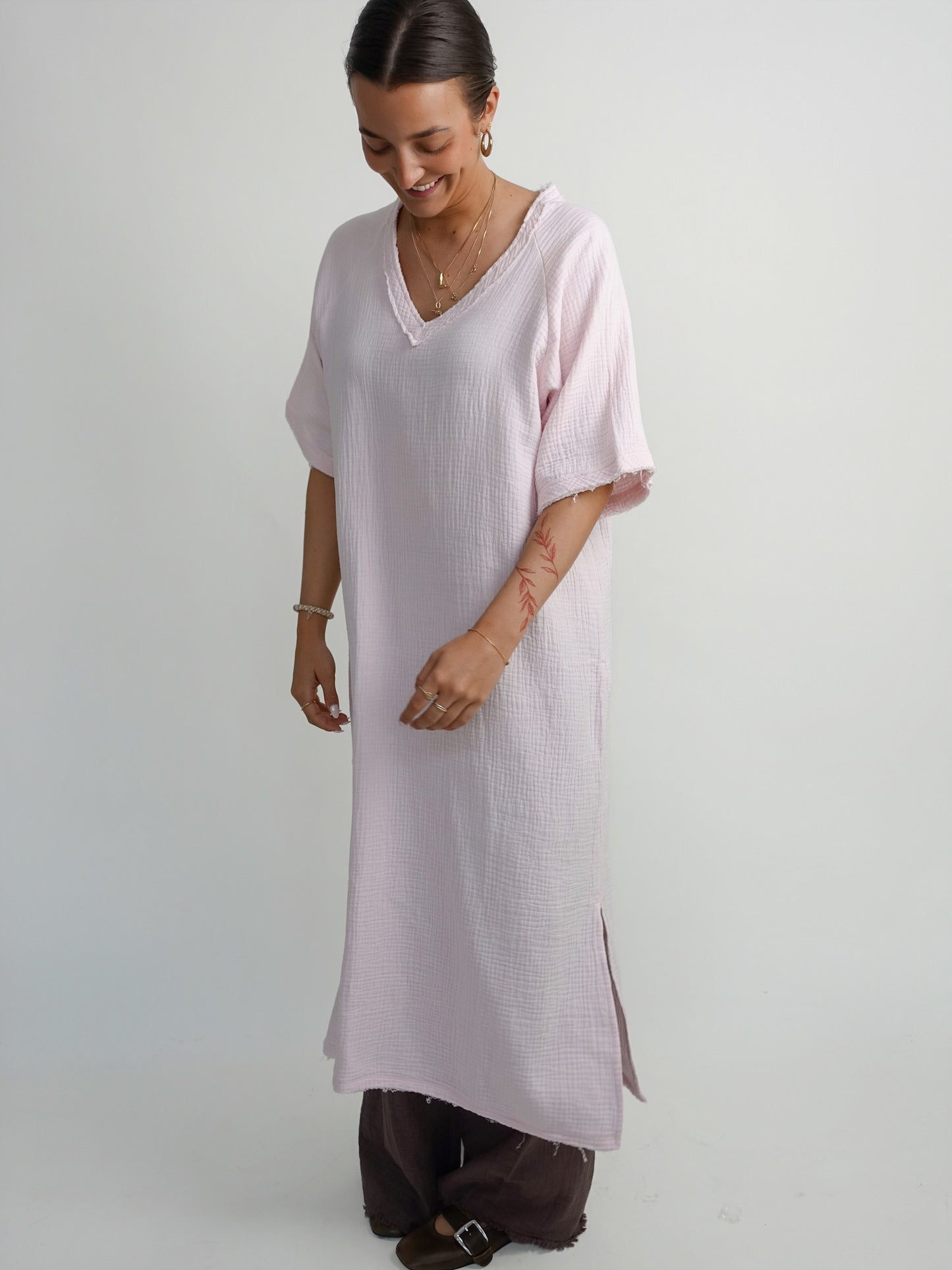 FIJI DRESS LIGHT ROSE