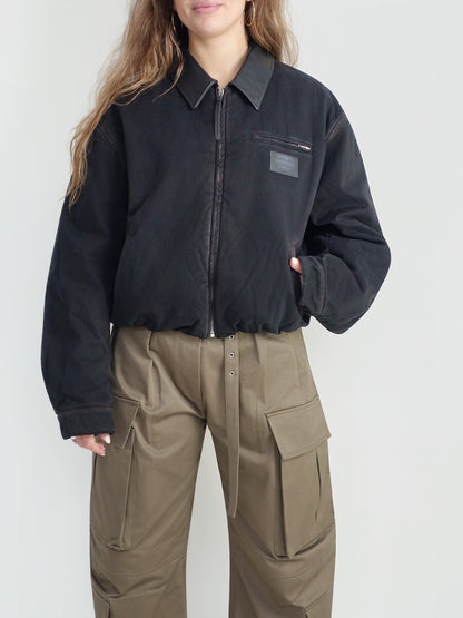 OKRA HEAVY TWILL BOMBER DARK BROWN