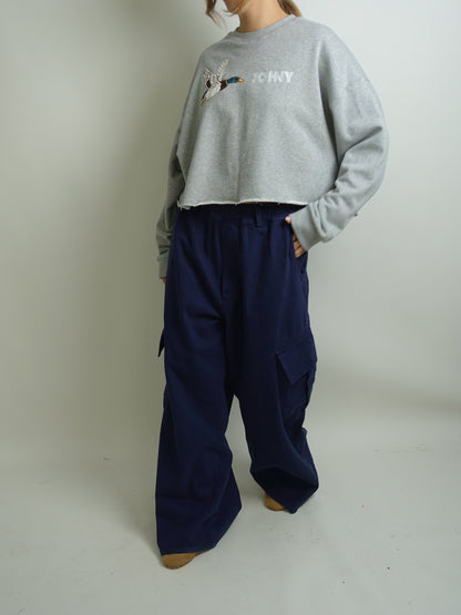 ROMEO BAGGY PANTS TWILL NAVY BLUE
