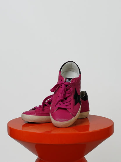 SUPER STAR NAPPA UPPER LEATHER STAR AND HEEL HOT PINK/MOGANO