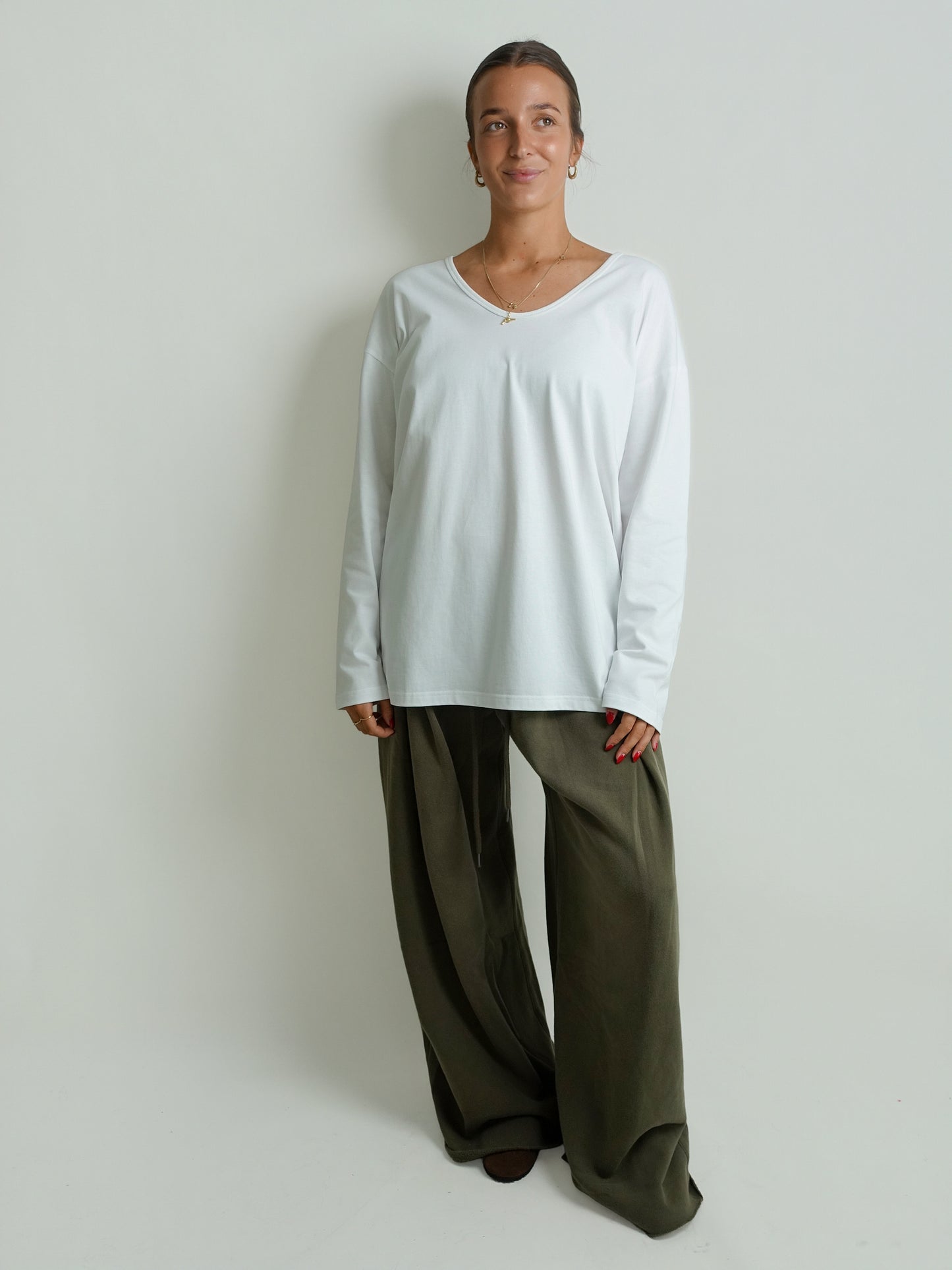 FOLDOVER SWEATPANT OLIVE GREEN