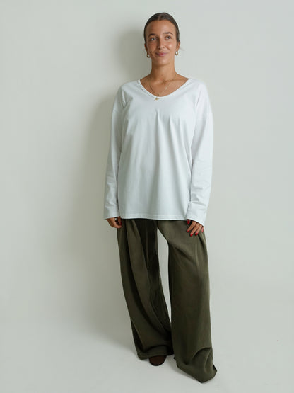 FOLDOVER SWEATPANT OLIVE GREEN