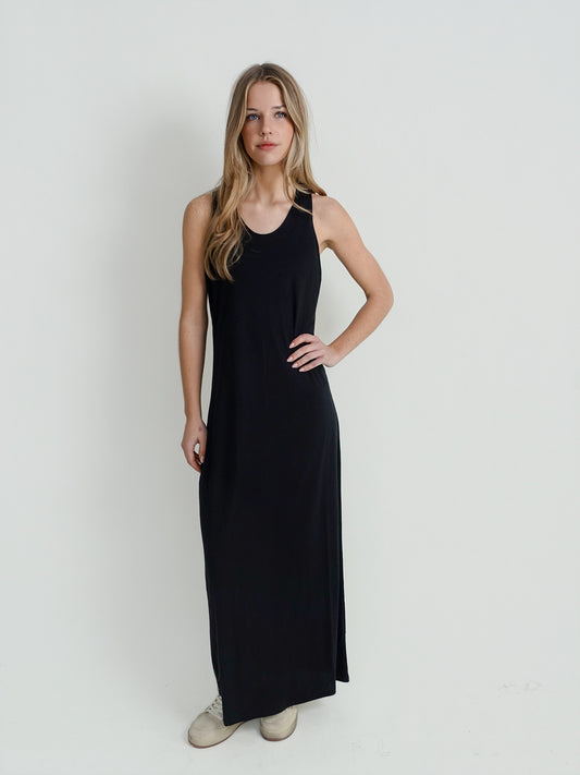 MYRON LDS A-LINE TANK DRESS BLACK