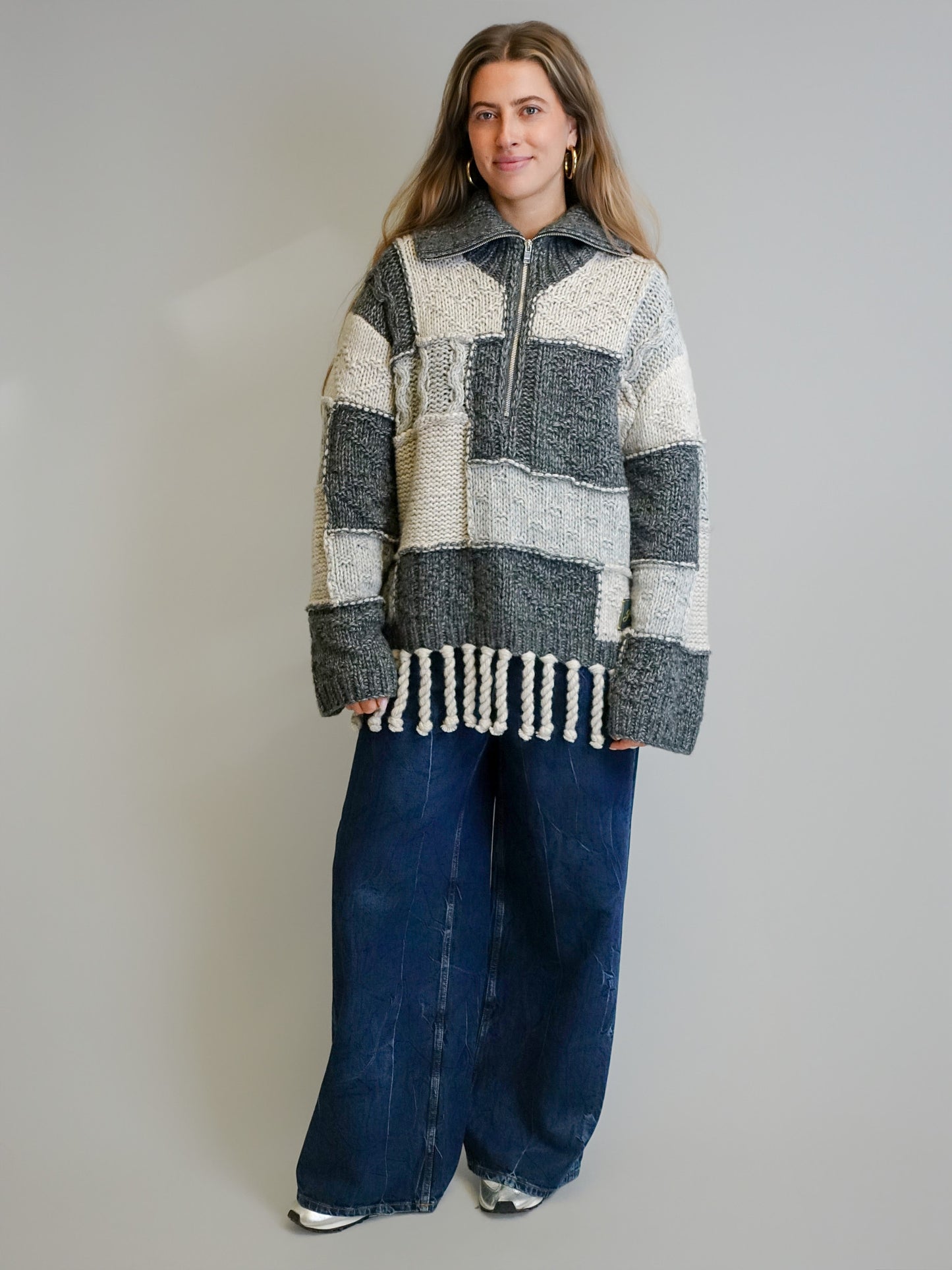 WOOL COTTON BUBBLE SWEATER MULTICOLOUR