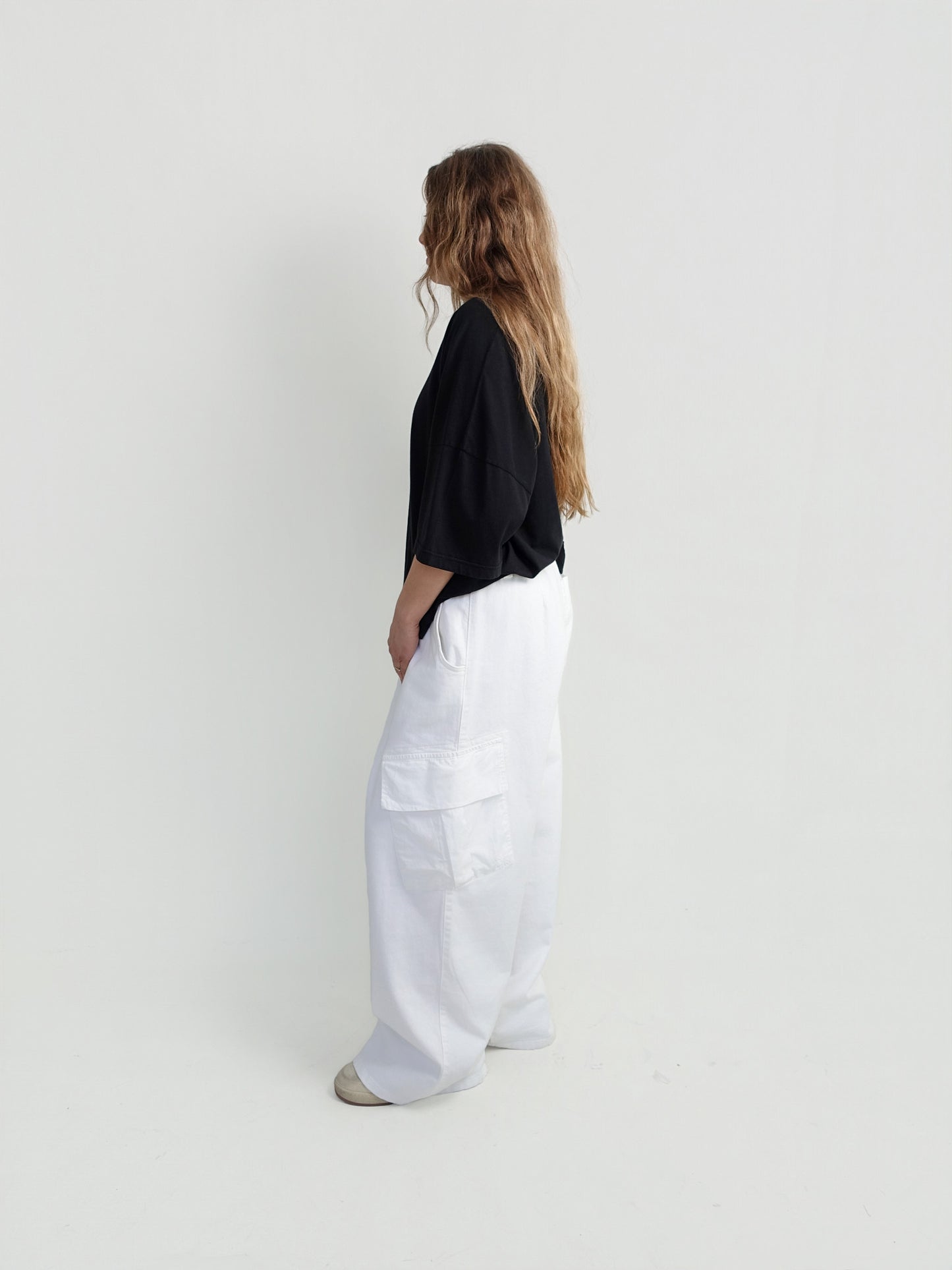ROMEO BAGGY PANTS LIGHTWEIGHT WHITE